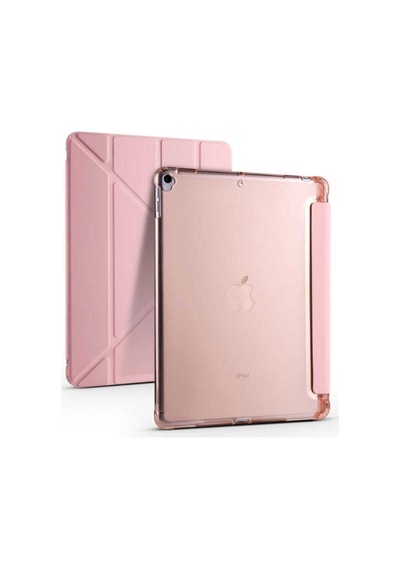 Apple Uyumlu iPad 10.2 8.nesil Kılıf Zore Tri Folding Kalem Bölmeli Standlı Kılıf Kapaklı Kılıf