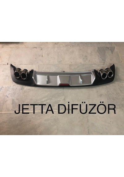 Autogp Vw Jetta Arka Tampon Difüzörü Sedan 2015 / 2019 Gri 4 Çıkış