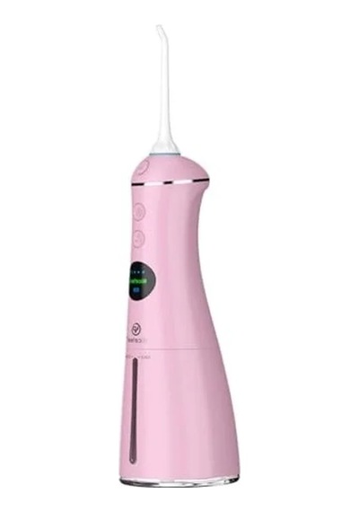 Taşınabilir Şarjlı Ağız Duşu, Diş Teli Ve Protez Bakımı İçin Pembe