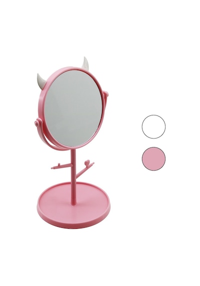 İbico İ15-026 Makyaj Aynası 15cm Takılık Sepetli 15cm 6" Yuvarlak Boynuzlu Takı Askılıklı Diğer