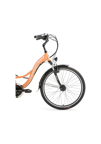 Bisan Florida Elektrikli Bisiklet 43 Cm V 26 Jant 21 Vites Mercan Beyaz Çok Renkli