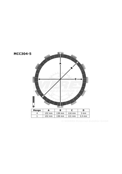Trw Debriyaj Balatası Mcc3045 Suzukı Inazuma Gn 250 Marauder 250