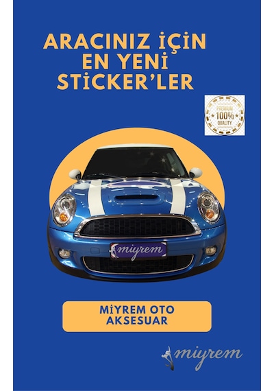 Miyrem Autosticker^ Tofaş Doğan İçin Uyumlu Aksesuar Yan Sport 28 X 13 Cm