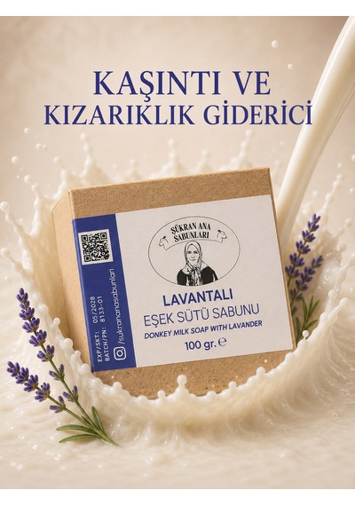 Lavantalı Zeytin Yağlı Eşek Sütü Sabunu 100 Gr