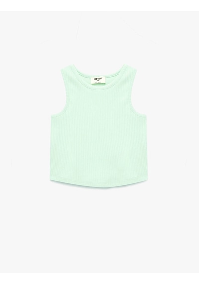 Koton Ribanalı Pamuklu Basic Yeşil Kız Çocuk Kolsuz T-shirt 6skg30022ak Koton Ribanalı Pamuklu Basic Yeşil Kız Çocuk Kolsuz T-shirt 6skg30022ak