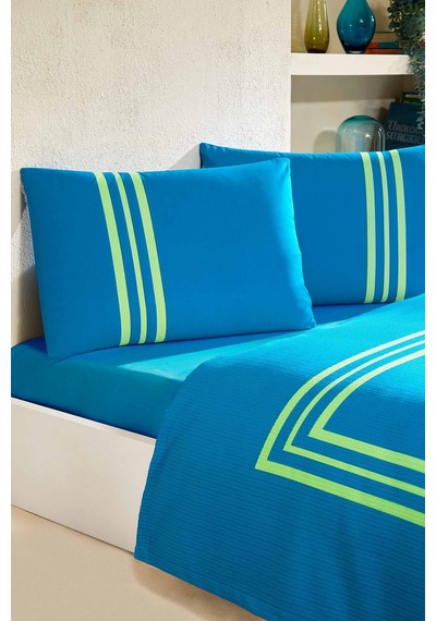Neon Frame Çift Kişilik Pike Takımı Mavi