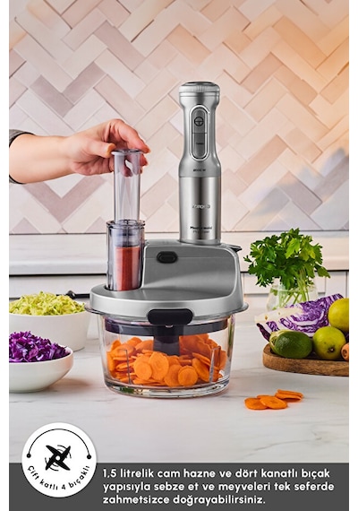 Karaca  Mastermaid Prosteel Uzun Blender Ayaklı 6 Bıçaklı 2500 W Cam Mutfak Robotu