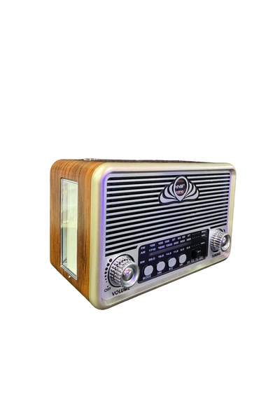 Nns NS-6675 USB - TF Kart - FM Retro Fenerli Bluetooth Hoparlör Portatif Radyo