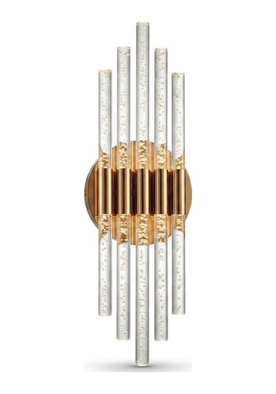 Bhbackhome Aura Medium 39 Cm Modern Tasarım Led Aplik - Duvar Lambası - Gold - Günışığı Gold Günışığı Led