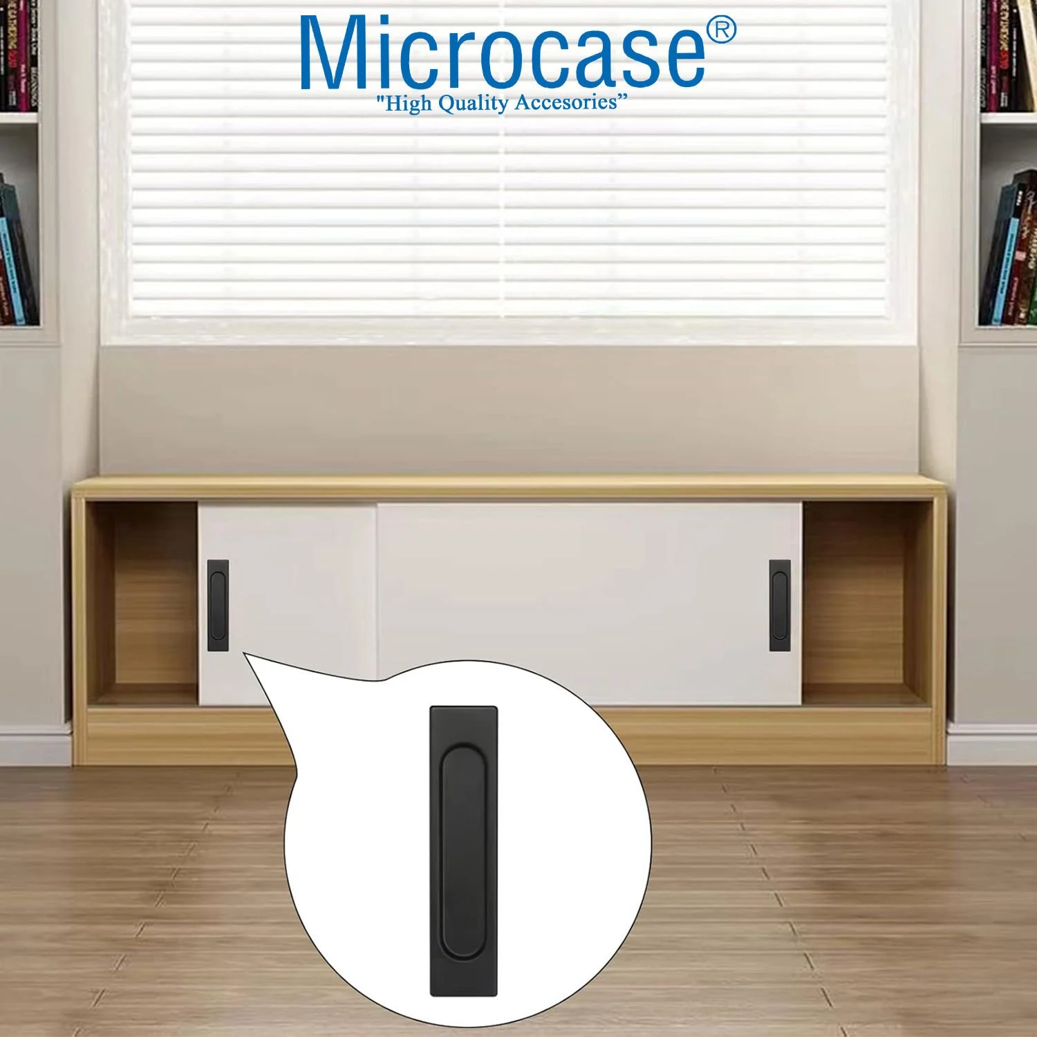 Microcase Metal Sürgülü Kapı Çekmece Pencere Sineklik Vb. İçin Yapışkanlı Kol Tutacağı -al4758