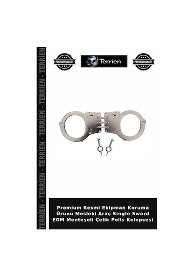 Premium Resmi Ekipman Koruma Ürünü Mesleki Araç Single Sword Egm Menteşeli Çelik Polis Kelepçesi