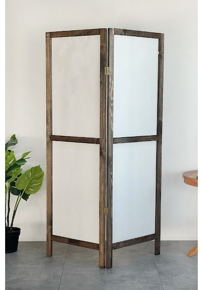 Ahşap Paravan Panel Kumaş Paravan Seperatör 5214