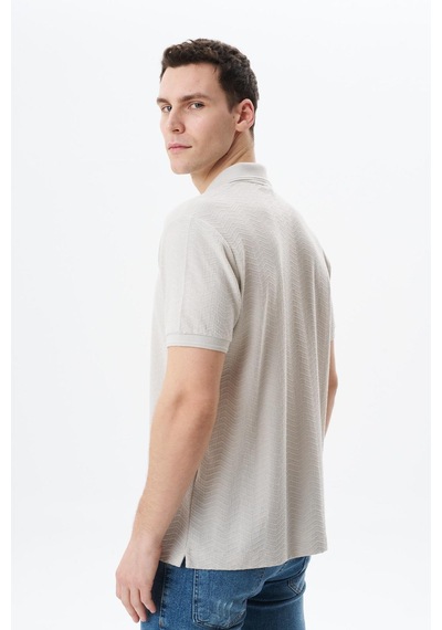 AR-MA Arma Erkek Basic Regular Fit Jakarlı Süprem Polo Yaka Tişört Y29374356402 Bej