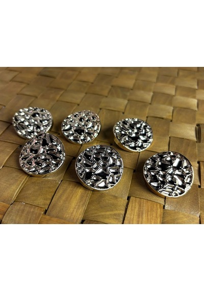 Gold Düğme 48 Boy 30,5mm Gümüş - 5 Adet