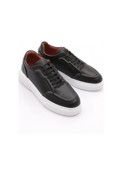 Dgn Urbano Erkek Sneakers Ayakkabi Siyah Antik Beyaz