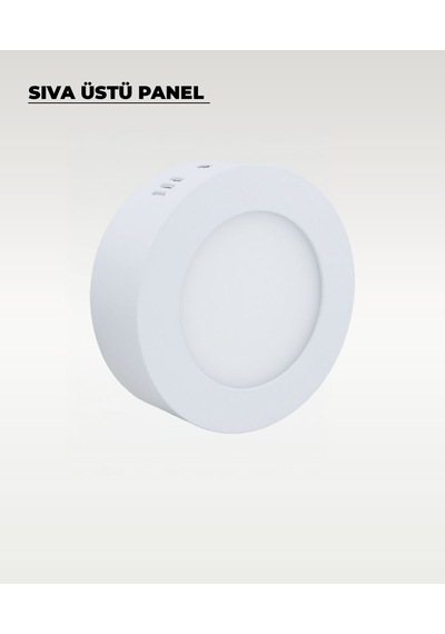 6w Sıva Üstü Yuvarlak Led Panel 3200k Sarı Işık Beyaz