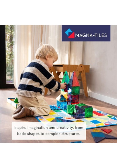 Magna Tiles 100 Parçalı Set Clear Colours, Farklı, Manyetik 3d Yapı Taşları, Net Renklerde, Eğlenceli Öğrenmeyi