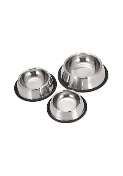 Paslanmaz Çelik Kedi Ve Köpek Mama Kabı - Kaymaz Tabanlı, Dayanıklı Besleme Tası 16 Cm