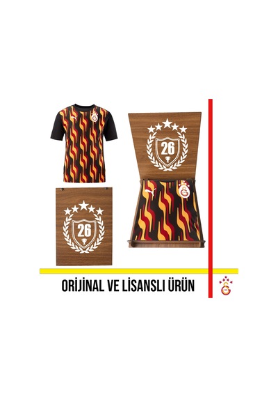 Galatasaray Lisanslı Puma A Takım Antreman T-shirt 26 Şampiyonluk Ahşap Kutulu 77969312 Siyah