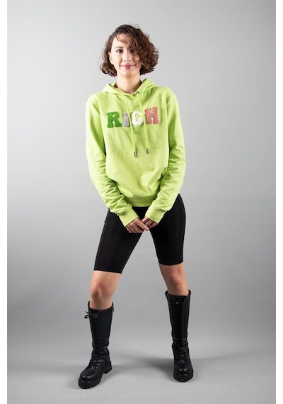 Yeşil 2 Iplik Kapüşonlu Sweatshirt Çok Renkli