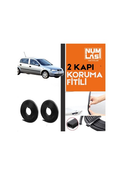 Opel Astra G Sedan 1998-2009 İki Kapı Koruma Fitili Siyah Renk Numlas-a Kalite-nm2928
