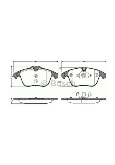 BOSCH 986494209 Fren Balatası Ön S-Max 06- Mondeo IV 07- Galaxy III 06- / S60 10- S80 06- V60 V70 06- Xc70 06- / Freelander II 07-