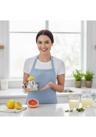 Paslanmaz Çelik Limon Sıkacağı - Ergonomik Tasarım, Manuel Narenciye Presi, Meyve Suyu Makinesi, Limon Ve Narenciye Sıkacağı Ağır Hizmet Paslanmaz Çelik, Pratik Ve Kolay Kullanım
