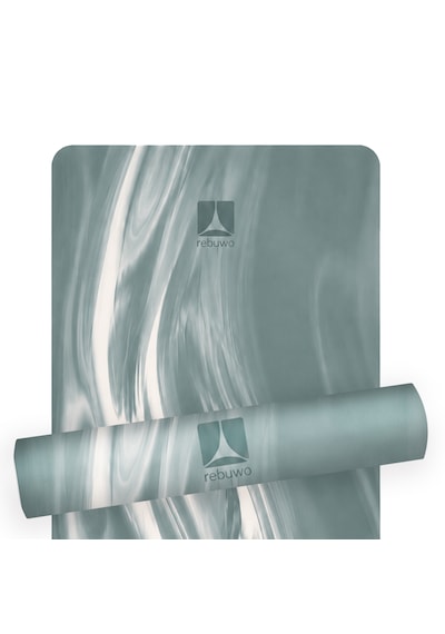 Doğal Kauçuk Tabanlı Kaydırmaz Yoga Ve Pilates Matı 5 Mm - Sage Blue Gri - Mavi