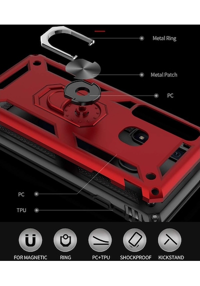 Samsung Uyumlu A9 2018 Kilif Zirhli Standli Miknatisli Tank Kapak 392979476