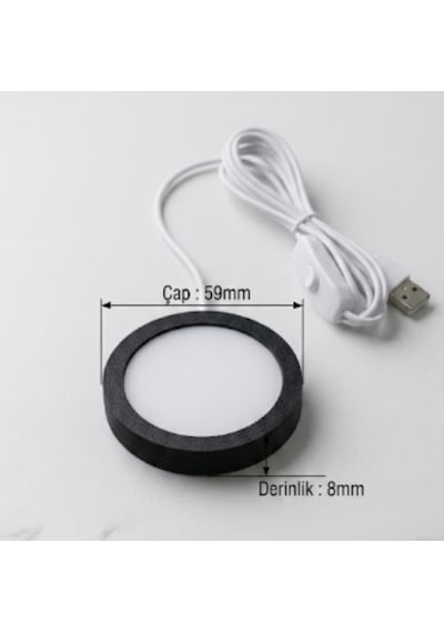 Led Lamp - Kit 001 Uyumlu 3d Yazıcı Lamba Donanım Kiti Beyaz Bambu Lab Mh001 Tam Uyumlu + Şarj Adaptörü Hediyeli Siyah