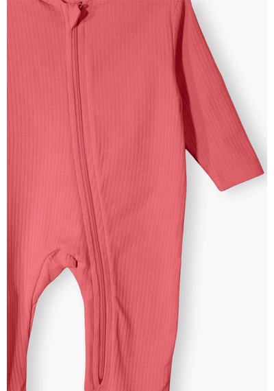 Luess Kız Bebek Rahat Kalıp Mevsimlik %100 Pamuk Tulum - Pembe 0-3 Ay 6-9 Ay Pembe