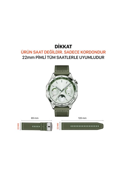 Novstrap Samsung Galaxy Watch 3 45mm/gear S3/r800 İle Uyumlu Kordon 22mm Lansman Silikon Kumaş Kayış