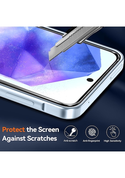 Samsung Galaxy S25 Uyumlu Kılıf Antişok Şeffaf Silikon + 9h Cam Set