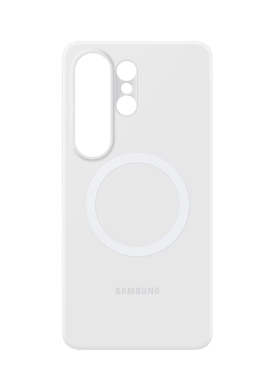 Samsung Galaxy Uyumlu S26 Ultra Silikon Magnet Kılıf - Beyaz Beyaz