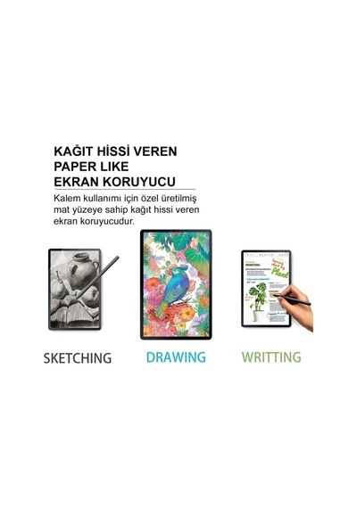 Samsung Galaxy Uyumlu Tab S6 Lite Sm-p610 P617 Ekran Koruyucu Paper Like Pencil Destekli Film Kağıt Hissi