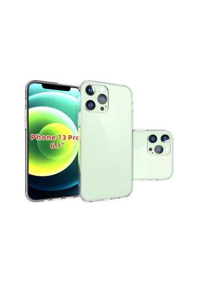 Apple Uyumlu iPhone 13 Pro Kılıf Zore Süper Silikon Kapak Renksiz