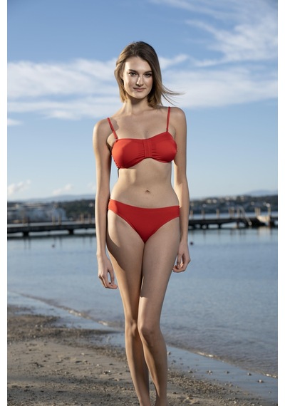 Estiva Luplu Straplez Bikini Takımı - Bordo