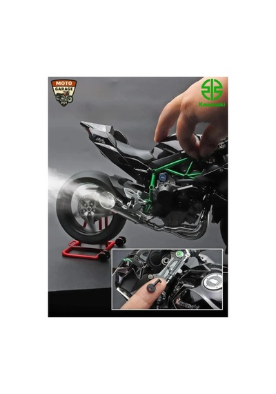 Kawasaki Ninja H2r Maket - 1:6 Işıklı Sesli Dumanlı