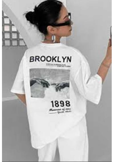 Kozia Outdoors Malkoçbey Oyaka Unisex Oversize T-şhirt Beyaz Beyaz
