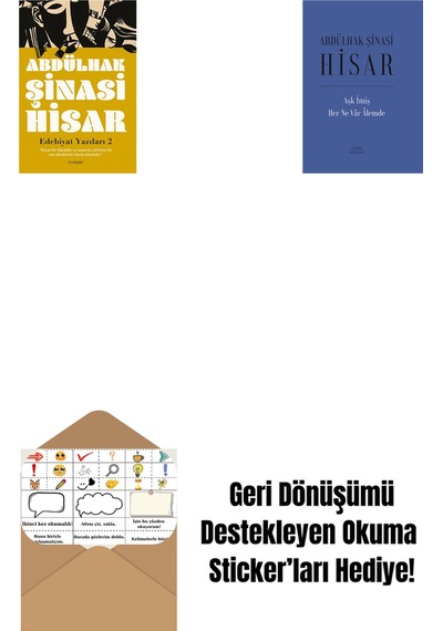 Edebiyat Yazıları 2 + Aşk İmiş Her Ne Vâr Âlemde Ciltli + Okuma Sticker'ları