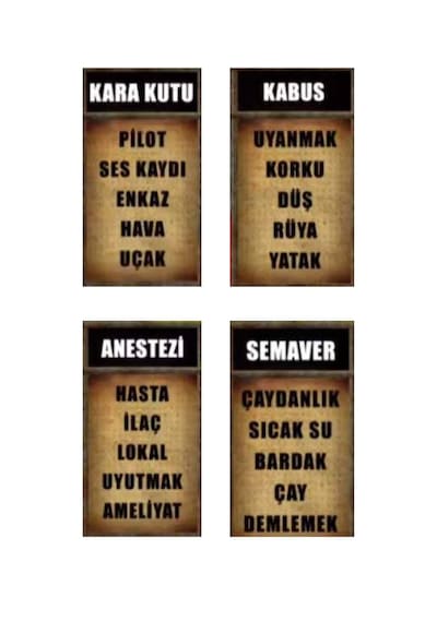 Angora Kem Plastik İskambil Oyun Kağıdı, Uno, Anlat Bakalım