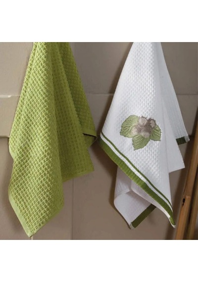 Maxstyle Pamuk Mutfak Havlusu 40x60 Cm 2li Fındık Çok Renkli