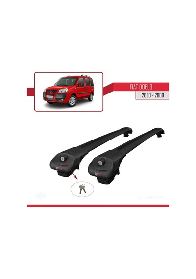 Fiat Doblo 2000-2009 Arası İle Uyumlu Ace-1 Ara Atkı Tavan Barı Siyah