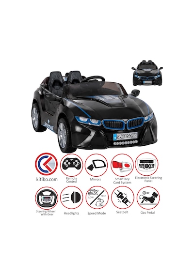 Pilsan Speed Sonic Akülü Araba 12 Volt Kumandalı Siyah