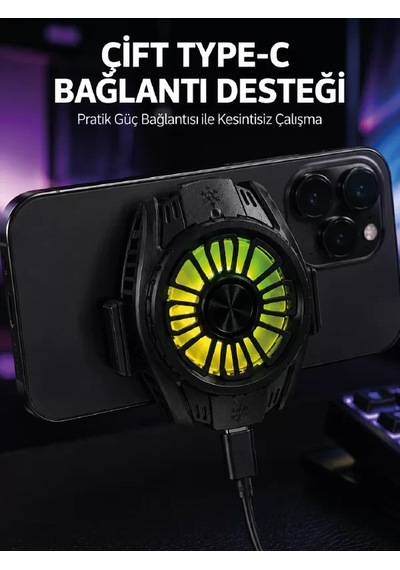 Manyetik Bağlantılı Çift Type-c Girişli Telefon Soğutucu Mh-hs0975-4945