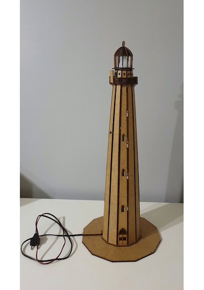 Ahşap Deniz Feneri Model,Dekoratif Masa Lambası