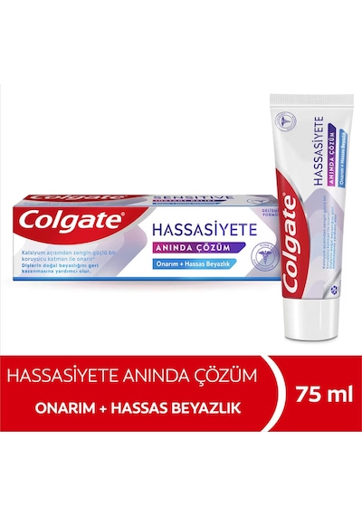 Colgate Hassasiyete Anında Çözüm Onarım + Hassas Beyazlık Diş Macunu 75 Ml
