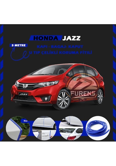 Honda Jazz Oto Araç Kapı Koruma Fitili 5metre Parlak Mavi Renk
