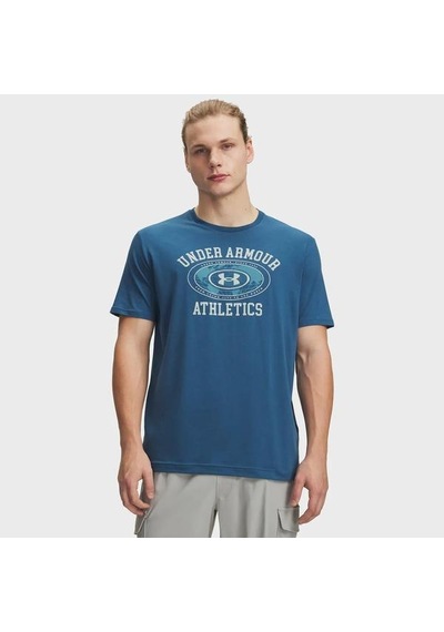Under Armour 60/40s Armour Globe Erkek Mavi Polo Yaka Tişört