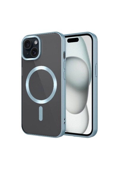 Apple Uyumlu iPhone 15 Plus Kılıf Mat Tasarımlı M-safe Wireless Şarj Özellikli Zore Mat Setro Kapak Light Green